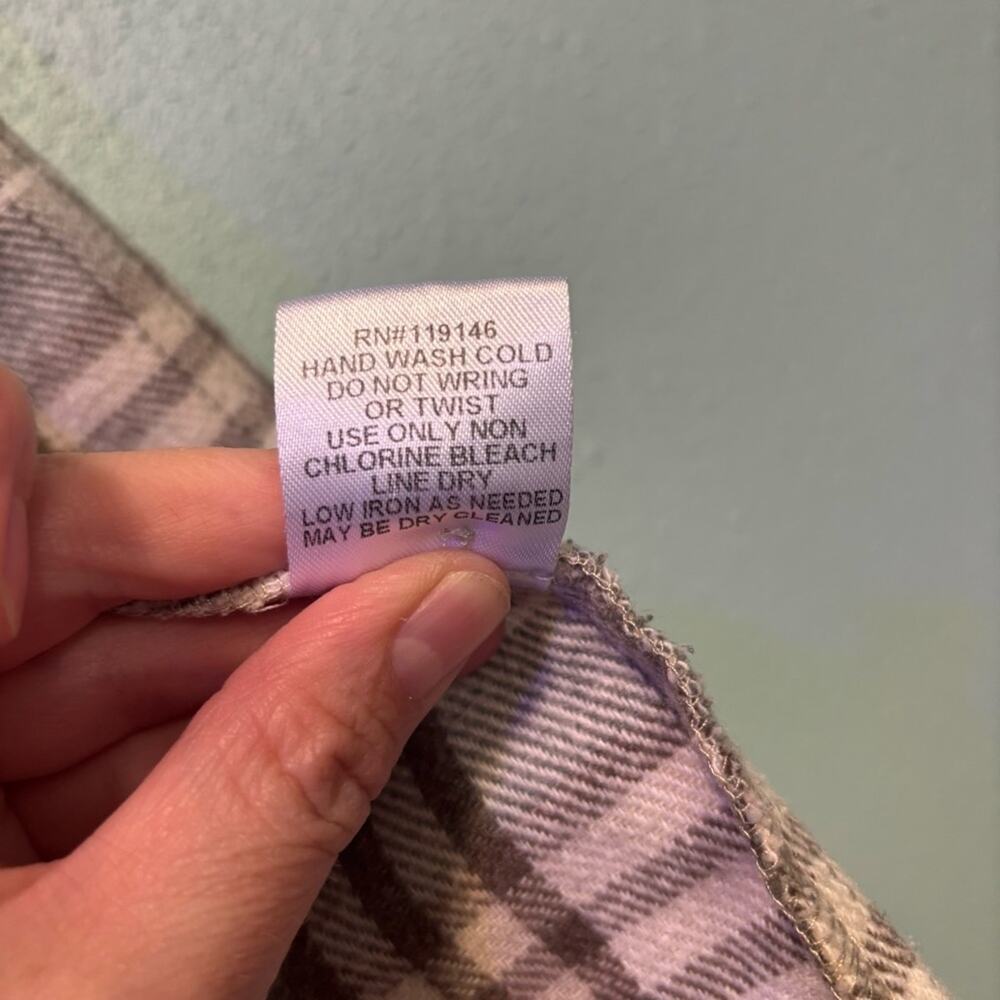 JODIFL Plaid Flannel Shacket Green Brown Cream | Women’s Small - Picture 7 of 11